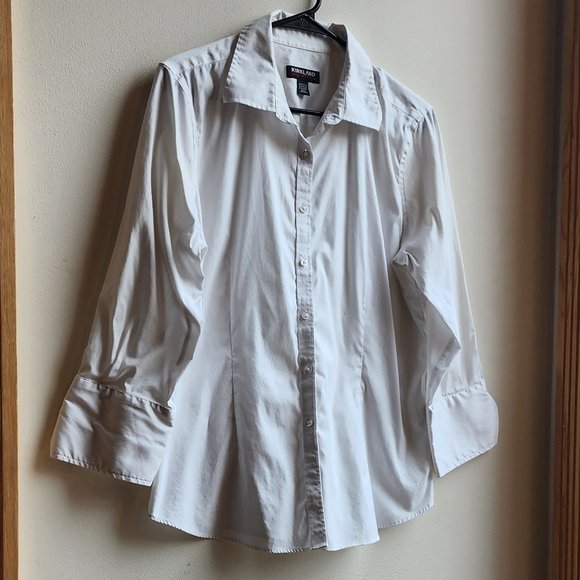 Kirkland Signature White Button Down Shirt Size Large - Picture 4 of 16